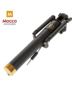 Mocco Basic Selfie Stick Statīvs ar iebūvētu pogu rokturī 3.5mm / 78 cm / Audio vadu / Zeltains