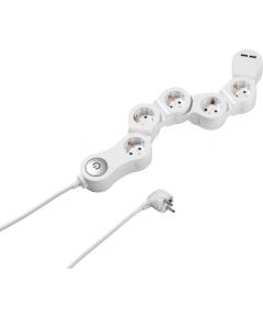 Vivanco extension cord 5 sockets 2x USB (62330)