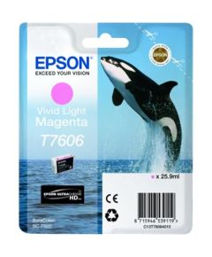 Epson T7606 Ink Cartridge, Light Magenta