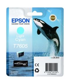 Epson T7605 Ink Cartridge, Light Cyan