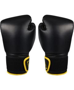 Боксерские перчатки AVENTO 41BN 10oz chernaya PU kozha