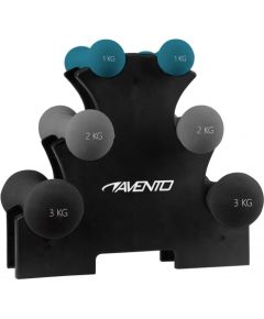 Неопреновые гантели AVENTO 42DH  2x1kg, 2x2kg, 2x3kg