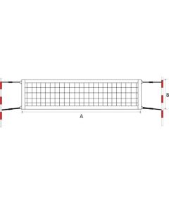 Pokorny Site Beach tennis net ECONOM 9,5x1m PA 40x40x2mm 4psc tension ropes