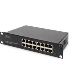 Digitus 16-port Gigabit Ethernet Switch DN-80115 10/100/1000 Mbps (RJ-45), Unmanaged, Rack mountable, Power supply type Internal, Ethernet LAN (RJ-45) ports 16