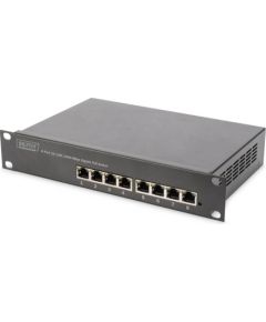 Digitus 8-port Gigabit Ethernet PoE switch DN-95317 10/100/1000 Mbps (RJ-45), Unmanaged, Rack mountable, Power supply type Internal, Ethernet LAN (RJ-45) ports 8