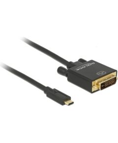 KAB USB-C > DVI 24+1 (ST-ST) 1m 4K 30Hz DeLOCK Black