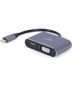 Gembird USB Type-C to HDMI + VGA Display Adapter Space Grey