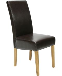 Стул TIFFANY 45x63xH49/104cм, сиденье и спинка: комбинированная кожа, цвет: тёмно-коричневый