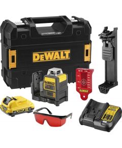 DeWalt DCE0811D1R-QW pašlīmeņojošs divu plakņu lāzers 360°  - sarkans