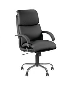Biroja krēsls NOWY STYL NADIR STEEL Chrome (comfort), melna āda SP-A