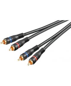 Goobay 50032 Stereo RCA cable 2x RCA, double shielded, 1.5 m