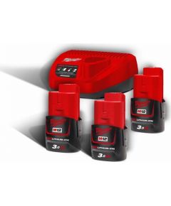 Milwaukee M12 NRG-303 Lādētājs un akumulatoru komplekts