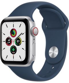 Apple Watch SE GPS + Cellular 40mm Sport Band, silver/abyss blue (MKQV3EL/A)