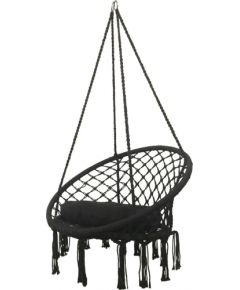Royokamp  Šūpuļtīkls, ažūrs, piekarināms krēsls 80x60cm ar melnu spilvenu