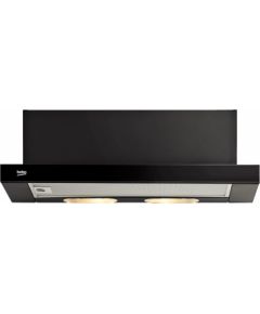 Beko CTB6250B cooker hood 420 m³/h Semi built-in (pull out) Black