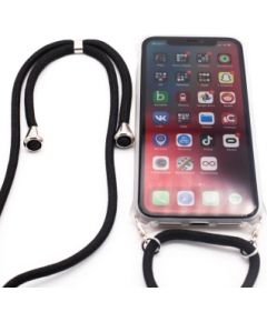 Evelatus Samsung A40 Case with rope Black Transparent