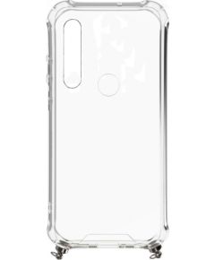 Evelatus  Xiaomi Redmi Note 8 / Redmi Note 8 2021 Silicone TPU Transparent with Necklace Strap Silver Silver