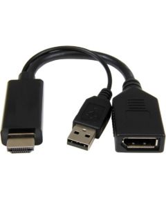 I/O ADAPTER HDMI TO DP/BLACK A-HDMIM-DPF-01 GEMBIRD