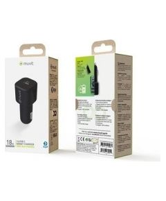 Car Charger (Eco) Type-C PD 18W By Muvit Black