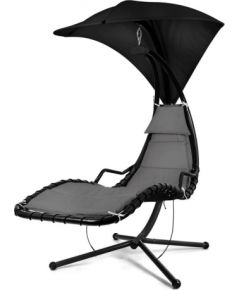 Šūpuļkrēsls karināms Sanremo melns 200x125x195