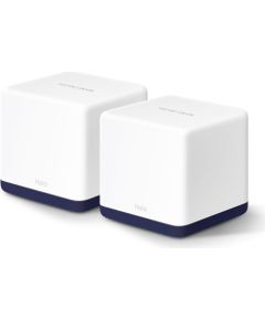 Mercusys AC1900 Whole Home Mesh Wi-Fi System Halo H50G (2-Pack) 802.11ac, 600+1300 Mbit/s, Ethernet LAN (RJ-45) ports 3, Mesh Support Yes, MU-MiMO Yes, White