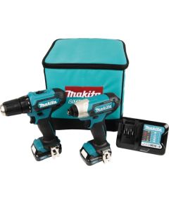 Instrumentu komplekts 12V MAX; 2x2,0 Ah Li ion (DF333D + TD110D) CLX224A Makita