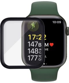 Fusion Nano 9H aizsargstikls pilnam ekrānam Apple Watch 7 41mm melns