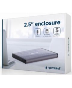 Gembird Enclosure USB 3.0 2.5' Light Grey