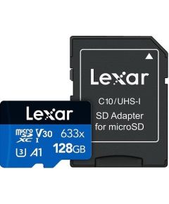 Lexar High-Performance 633x UHS-I micro SDXC 128GB Class 10 U3 V30