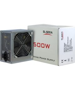 Power Supply INTER-TECH IT-SL500 AC 230V, 50/60Hz, DC 3.3/5/±12V, 500W, Retail, Passive PFC, 1x120