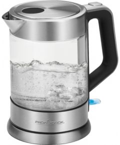 ProfiCook PC-WKS 1107 G electric kettle 1.5 L 2200 W Black, Stainless steel