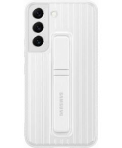 Samsung Galaxy S22 Protective Standing Cover with Strap White