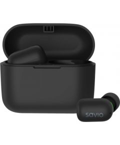 Savio TWS-09 IPX5 headphones/headset Wireless In-ear Music Bluetooth Black