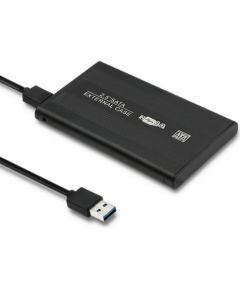 Qoltec 51861 External Hard Drive Case HDD/SSD 2.5'' SATA3 | USB 3.0 | Black