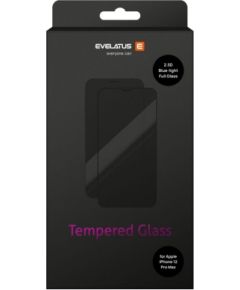 Evelatus  Apple iPhone 12 Pro Max 2.5D Print full Cover Blue-Light Tempered Glass