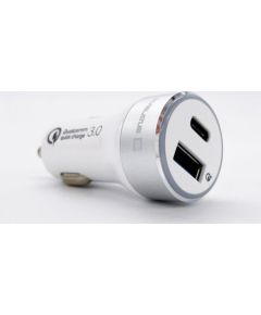 Evelatus  Quick Car Charger QCC03, QCC03WH White