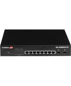 Edimax GS-5208PLG network switch Gigabit Ethernet (10/100/1000) Power over Ethernet (PoE) 1U Black