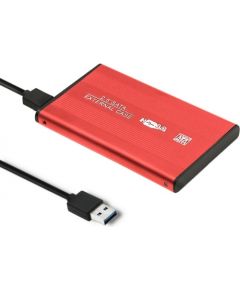 Qoltec 51860 External Hard Drive Case HDD/SSD 2.5'' SATA3 | USB 3.0 | Red