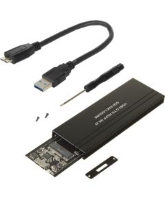 Maclean MCE582 SSD Case Adapter SSD M.2, NGFF, USB 3.0, Sizes 2230/2240/2260/2280, Aluminum enclosure,