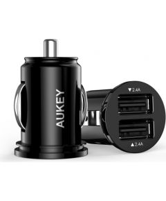 AUKEY CC-S1 mobile device charger Auto Black 2xUSB AiPower 4.8A 24W