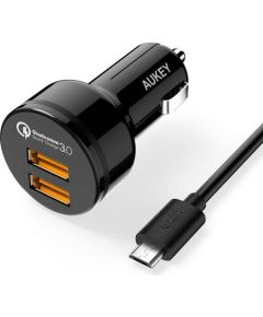 AUKEY CC-T8 mobile device charger Black Auto