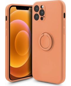 Mocco Pastel Ring Silicone Back Case Aizmugurējais Silikona Apvalks Priekš Samsung Galaxy S22 Plus 5G Oranžs