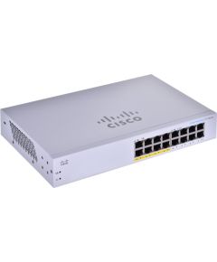 Cisco CBS110 Unmanaged L2 Gigabit Ethernet (10/100/1000) Power over Ethernet (PoE) 1U Grey