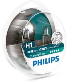 Spuldžu komplekts PHILIPS (Set 2pcs) H1 12V 55W P14,5S X-tremeVision 130% 3700K