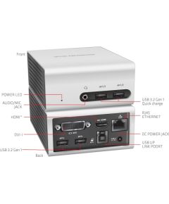 Club 3d CLUB3D USB 3.2 Gen 1 4K UHD at 30Hz Mini Docking Station Ultra slim Design