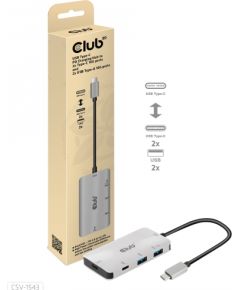 Club 3d CLUB3D USB Gen2 Type-C PD Charging Hub to 2x Type-C 10G ports and 2x USB Type-A 10G ports