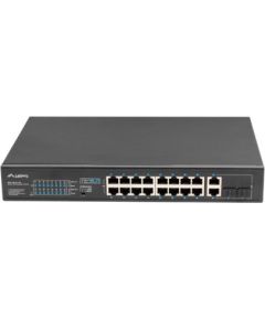 Lanberg Switch rack 19" POE+ 16x 100MB /2X COMBO GIGABIT ETHERNET 150W