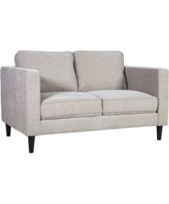 Dīvāns SPENCER 2-vietīgs, 140x82xH84cm, apdare: samta, krāsa: gaiši pelēka, tumšas plastikāta kājas