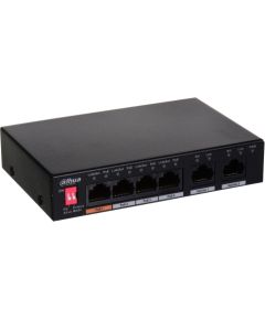 Dahua Technology PFS3006-4ET-60 network switch Unmanaged Fast Ethernet (10/100) Power over Ethernet (PoE) Black