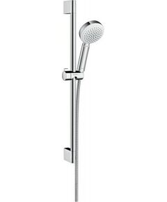 Hansgrohe Crometta 100 1jet EcoSmart 9l/min/Unica'Crometta 0.65m dušas komplekts, balts/hroms Dušas un komplekti